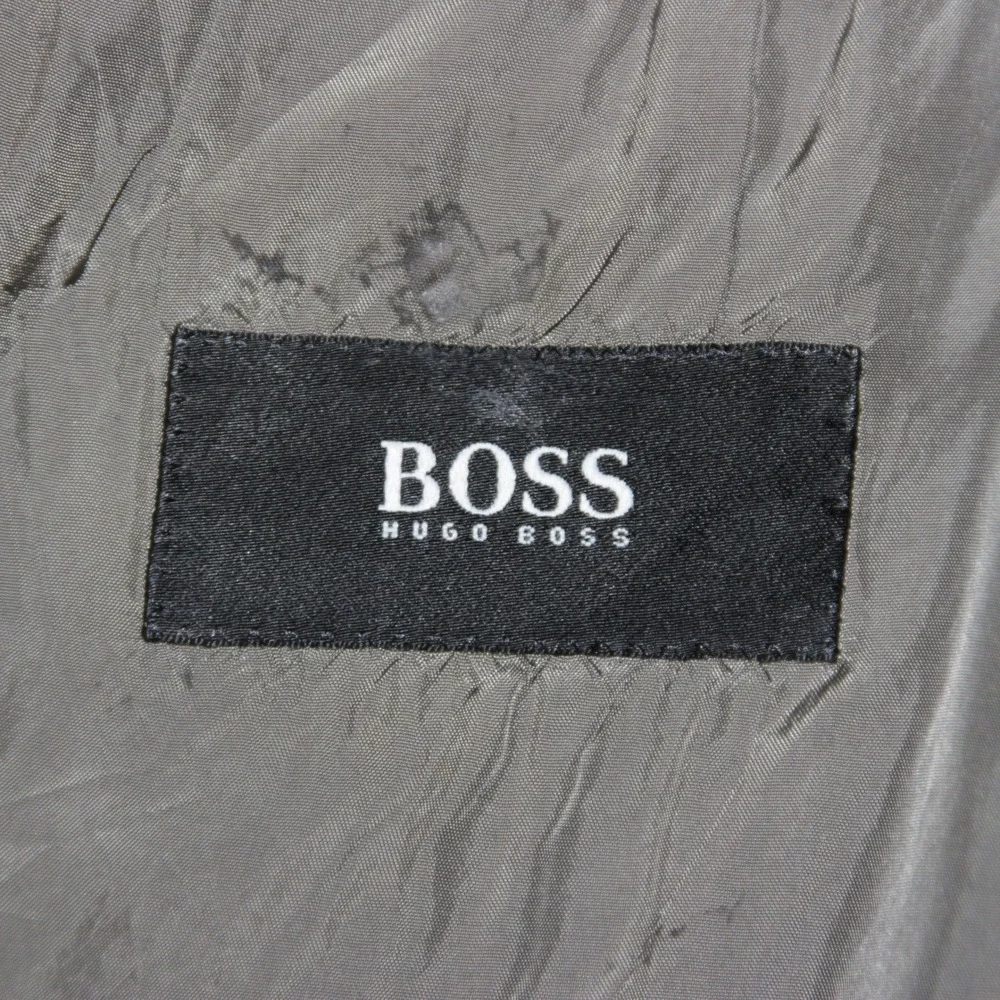Hugo Boss Blazer Mens 40R Gray‎ Super 100 Wool Single Breasted Flawed